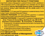 Asia Pacific MBA College Job