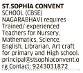 sophia school jobs
