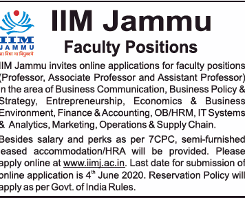 Iim Jammu Facultyplus