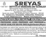SREYAS College jobs Hyderabad