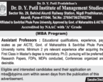 Dr.D.Y.Patil MBA College Jobs