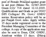 Kamala Nehru Principal job