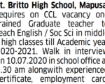 St.Britto High School job