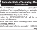 IIT Madras Assistant Professor Jobs
