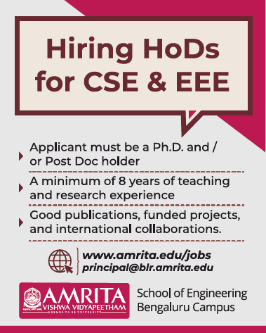 Amtrita University HOD | FacultyPlus