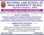 National Law School Faculty Jobs