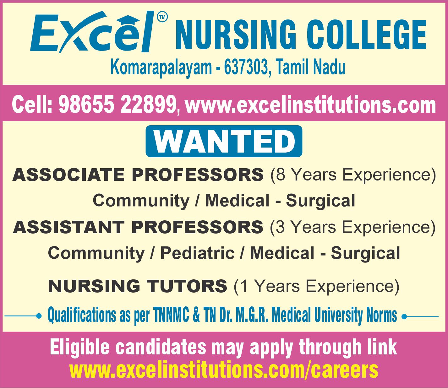 Nursing Principal ( PROFESSORS) | FacultyPlus