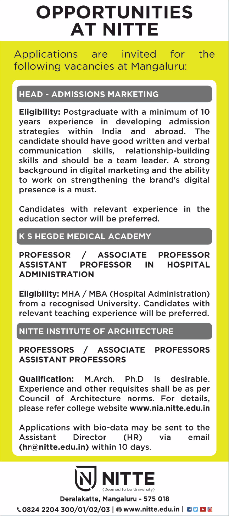 NITTE | FacultyPlus