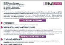 Teaching Faculty Recruitment 2023 Job vacancy notification announced by IIHMR University, Jaipur, Rajasthan - Professor/ Associate Professor/ Assistant Professor Jobs for the 2023-2024 academic year