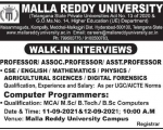 Malla Reddy University Faculty Jobs 2021