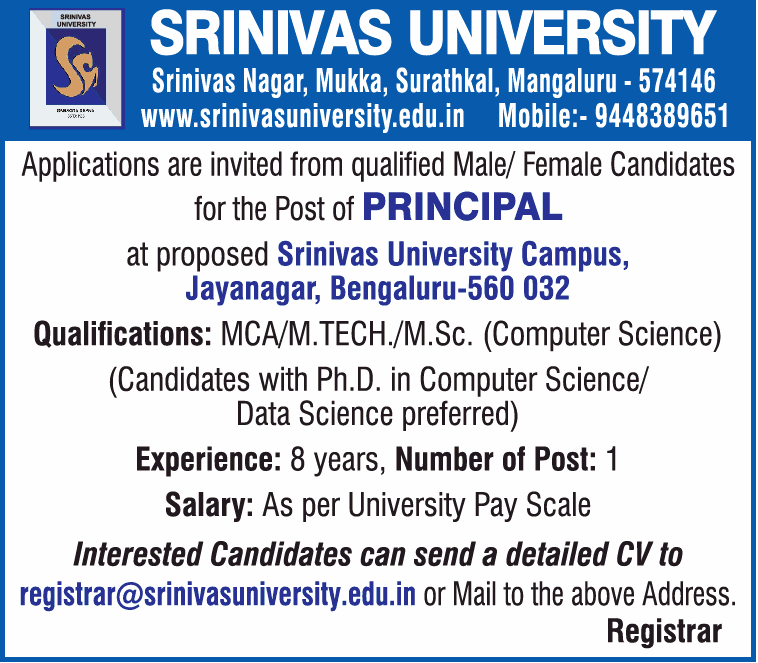 Srinivas University FacultyPlus