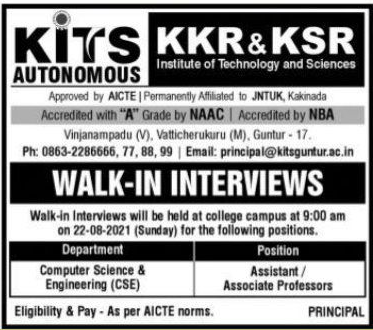 KITS Walk-in | FacultyPlus