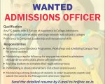 Admission Officer – STC – 08.12.2022