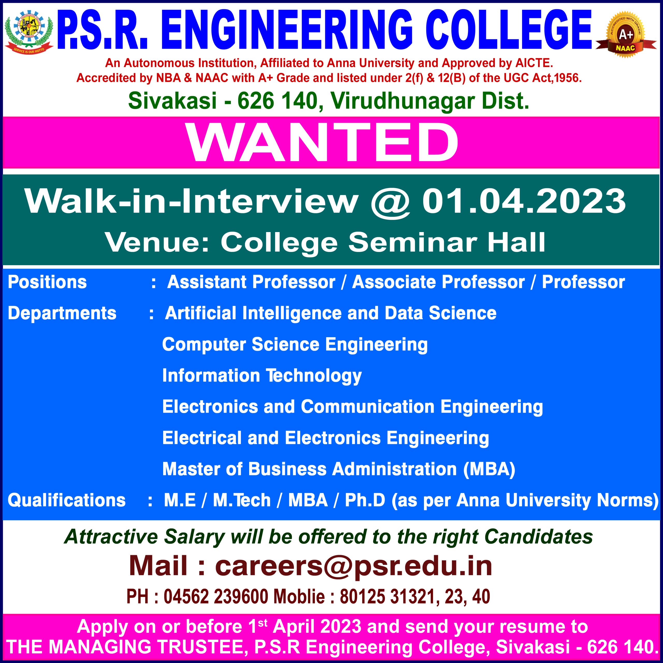 Wanted PSR copy | FacultyPlus