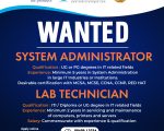 Lab Asst (cs) – Sys Admin – wanted