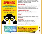 APMHSS Teachers Wanted Poster