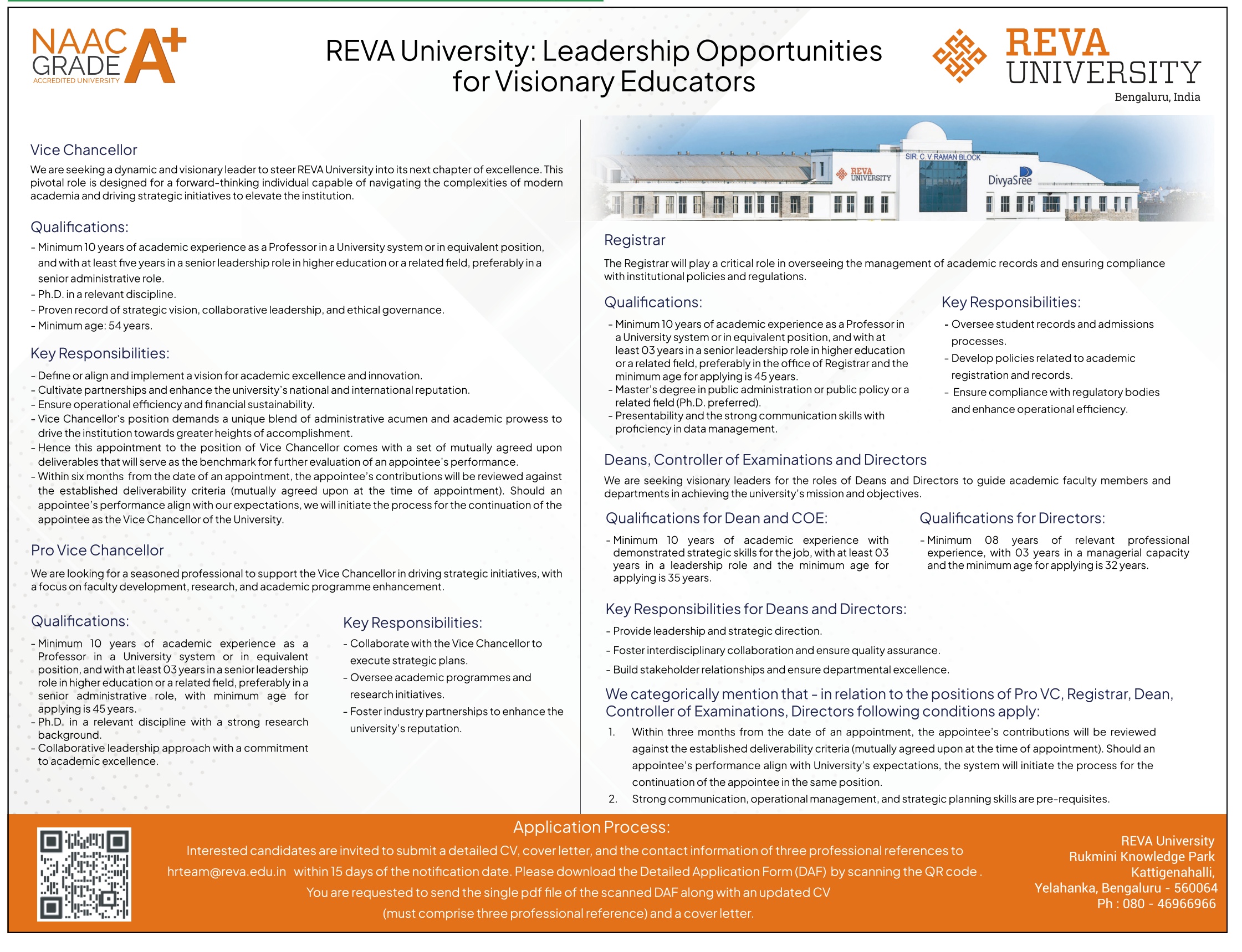 Reva University FacultyPlus