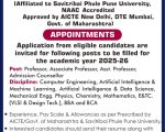 ISBM College of Engineering, Pune wanted Professor/ Associate Professor and Assistant Professor