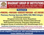 Bhagwant Group of Institutions, New Delhi Wanted Teaching Faculty