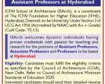 ICFAI School of Architecture, Hyderabad Wanted Professor/Associate Professor/ Assistant Professor