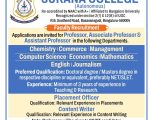 Surana College, Bengaluru Wanted Professor/ Associate Professor/ Assistant Professor
