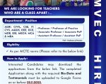 SRM Valliammai Engineering College, Chennai Wanted Faculty