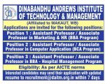 Assistant Professor/ Associate Professor Jobs at Dinabandhu Andrews Institute of Technology and Management, Kolkata