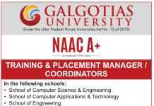 Faculty Jobs 2025 at Galgotias University, Gautam Buddh Nagar