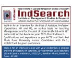 IndSearch Institute of Management Studies & Research, Pune Wanted Assistant Professor