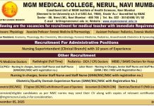 MGM Medical College, Nerul, Navi Mumbai | Teaching & Non-Teaching Faculty