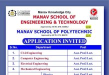 Manav School of Engineering And Technology & Manav School of Polytechnic, Akola | Faculty Recruitment 2025
