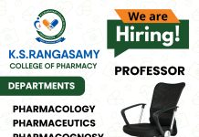 K.S. Rangasamy College of Pharmacy, Tiruchengode | Faculty Openings