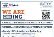 Faculty Recruitment at SRM Institute of Science & Technology, Delhi NCR Campus, Ghaziabad