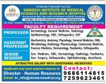 Shridevi Institute of Medical Sciences & Research Hospital, Tumakuru Wanted Professor/Assistant Professor/Senior Resident