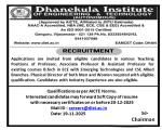 Faculty Recruitment at Dhanekula Institute of Engineering & Technology, Vijayawada