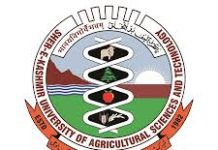 Sher-e-Kashmir University of Agricultural Sciences and Technology of Jammu, Wanted Teaching Faculty