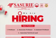 Sasurie College of Engineering (Autonomous), Vijayamangalam Wanted Faculty