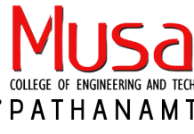 Musaliar College of Engineering and Technology, Pathanamthitta Wanted Assistant Professor/Associate Professor