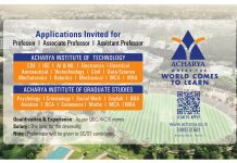 Acharya Institute of Technology, Bengaluru Wanted Teaching Faculty