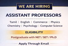 Faculty Recruitmen 2026 at Thiravium College of Arts and Science for Women, Kailasapatty