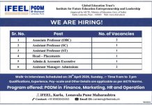 iFEEL, Pune- Faculty Recruitment 2026 Notification