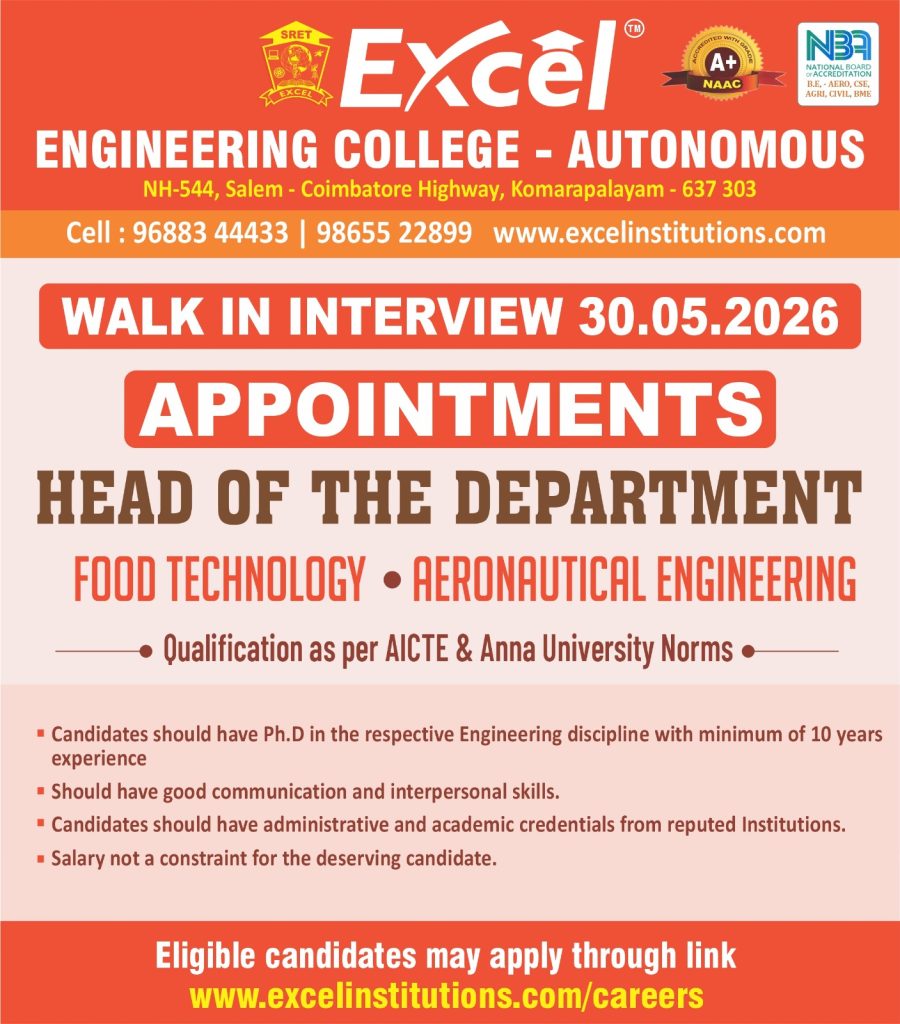 Professor, Associate Professor & Faculty Jobs at Excel Institutions ...