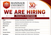 Assistant Professor Jobs at Mandsaur University, Mandsaur