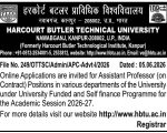 Assistant Professor Recruitment at Harcourt Butler Technical University, Kanpur