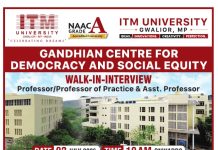 Faculty Recruitment at ITM University, Gwalior