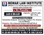 Faculty Recruitment at Mewar Law Institute, Ghaziabad