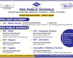PSG Public Schools Teaching Jobs – Faculty & Staff Recruitment 2026, Coimbatore