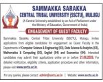 Guest Faculty Recruitment at Sammakka Sarakka Central Tribal University, Mulugu