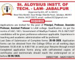 Faculty Recruitment at St. Aloysius Institute of Technology – Law, Jabalpur