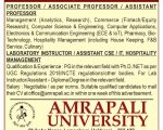 Amrapali University Faculty Recruitment, Haldwani – Apply for Professor, Associate Professor & Assistant Professor Posts Amrapali University Faculty Recruitment, Haldwani – Apply for Professor, Associate Professor & Assistant Professor Posts